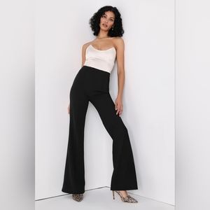 Make it Effortless Black High Rise Flare Pants